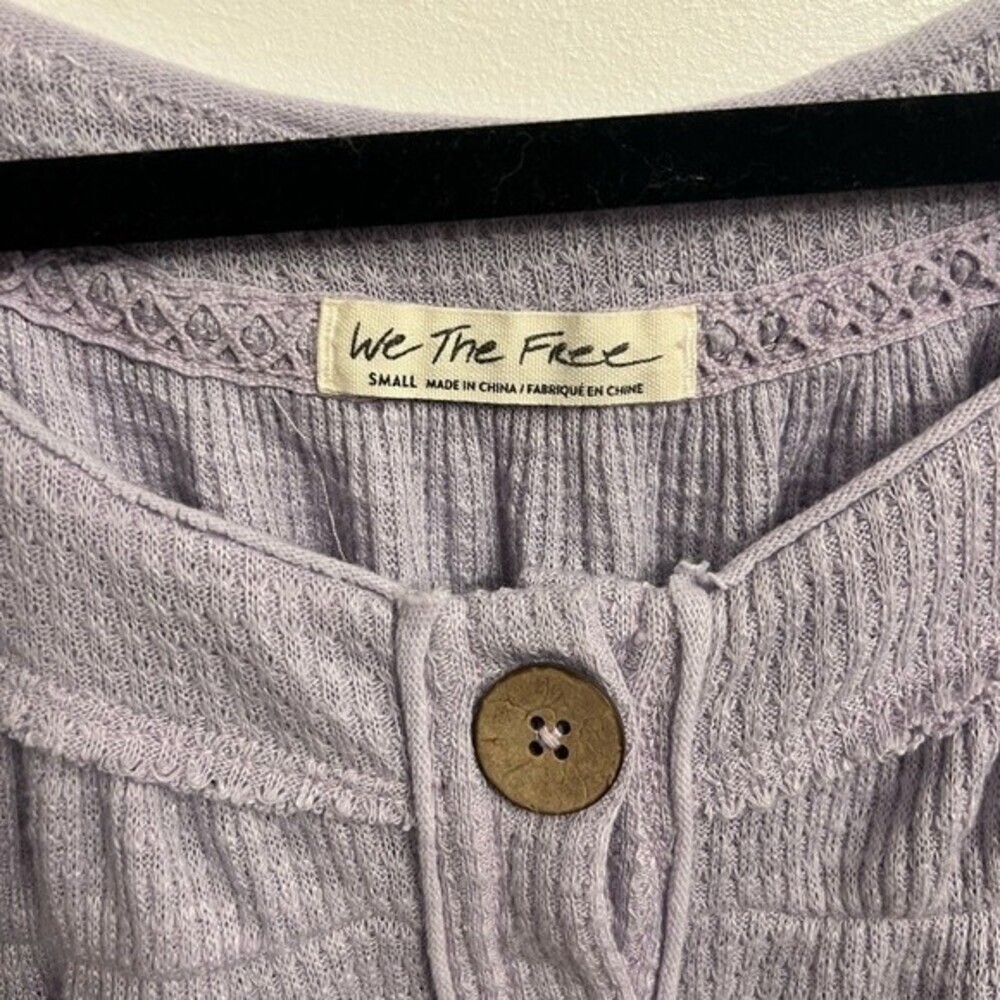 Free People Henley Tee Lilac - Picture 5 of 10